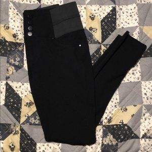 Black High Waisted Cigarette Pants